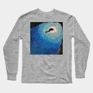 Diver Headed Towards The Ocean Surface Long Sleeve T-Shirt